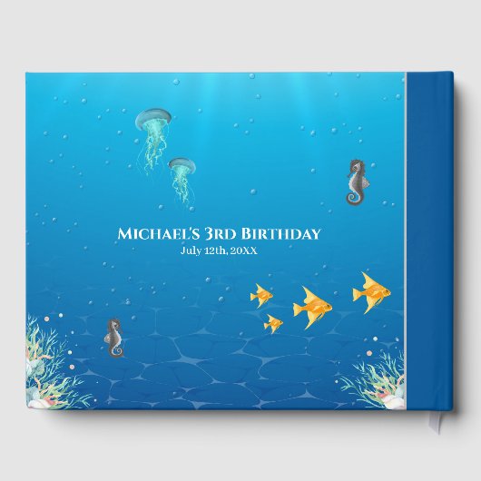 Livre D'or Sous la mer Collage photo Big 3e anniversaire (Verso)