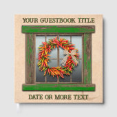 Livre D'or Southwest Chile Pepper Wreath Window Personalized  (Recto)