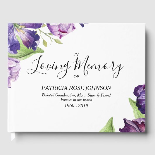 Livre D'or Souvenir des funérailles commémoratives des Tulipe (Recto)