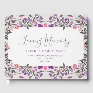 Livre D'or Souvenir des funérailles du mémorial floral d'aqua