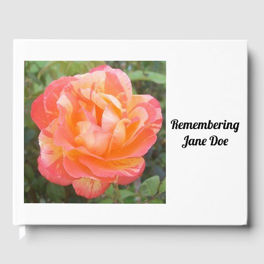 Livre D'or Souvenir du service commémoratif Funeral Guest Boo (Recto)