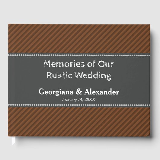 Livre D'or Souvenirs de notre Rustic Mariage Guest Book (Recto)