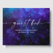 Livre D'or Space Celestial Wedding | Elegant Galaxy Cosmic (Recto)