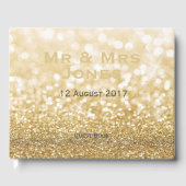 Livre D'or Sparkling Gold Parties scintillant Mr & Mrs Mariag (Recto)