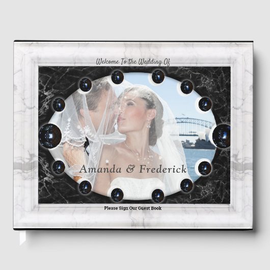 Livre D'or Sphères opulentes en marbre blanc et noir (Recto)