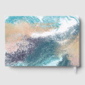 Livre D'or Splashing Blue Waves Coastal Wedding (Verso)