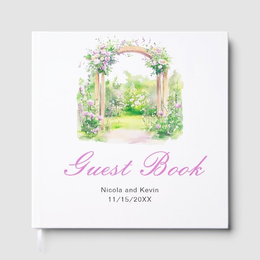 Livre D'or Spring Floral Wedding Arch (Recto)