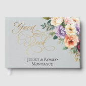 Livre D'or Spring Floral & Wreath Monogram - Silver (Recto)