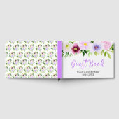 Livre D'or Spring Purple Flowers with Foliage Birthday (Complet)
