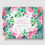 Livre D'or Spring Watercolor Floral 90th Birthday Guest Book<br><div class="desc">Célébrez dans le style avec notre livre d'hôtes brillant et audacieux 90th Birthday Party,  avec notre étonnante aquarelle fleurie design dans les couleurs de printemps été. Commandez dès maintenant et faites de votre quatre-vingt-dixième anniversaire un anniversaire mémorable !</div>