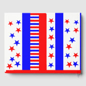 Livre D'or Stars and Stripes Motif USA Sweet 16 Typographie (Verso)