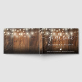 Livre D'or String Lights Rustic Barn Wood Wedding (Complet)