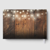 Livre D'or String Lights Rustic Barn Wood Wedding (Verso)