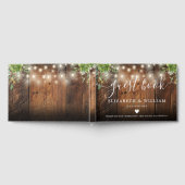 Livre D'or String Lights Rustic  Wood Greenery Wedding (Complet)