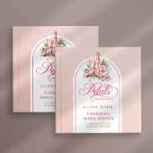 Livre D'or Stylish blush and gold petals prosecco Bridal
