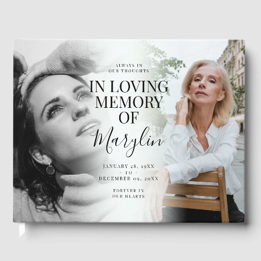 Livre D'or Stylish In Love Memory Before & After Photo (Recto)