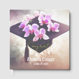 Livre d'or Stylish Orchids Graduation Foil