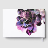 Livre D'or Succulents violets avec Mariage de ligne de bronza (Verso)