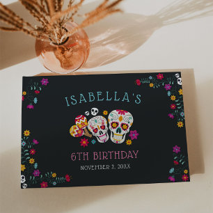 Livre D'or Sugar Skulls Day of the Dead Theme Anniversaire