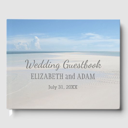 Livre D'or Summer Beach Wedding Ocean Guest Book (Recto)