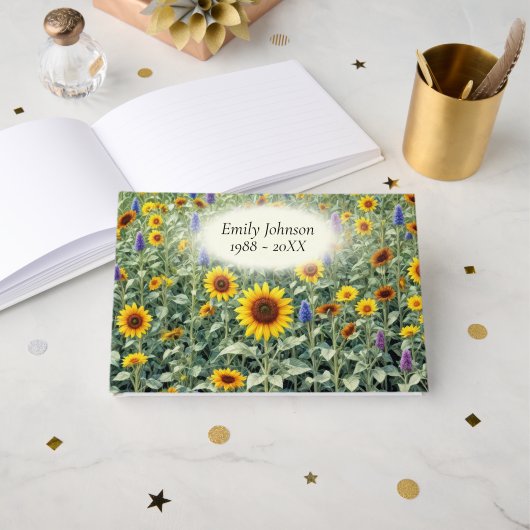 Livre D'or Sunflower and Wildflower Field Memorial Service (Recto ouvert)