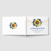 Livre D'or Sunflower Blue Floral String Mariage (Complet)