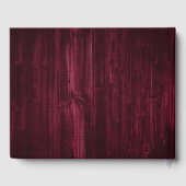 Livre D'or Sunflower Wood String Lumières Bourgogne Mariage (Verso)