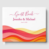 Livre D'or Sunset Color Waves Modern Wedding (Recto)