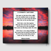 Livre D'or Sunset & Cowboy's Dernier Ride Memorial (Verso)