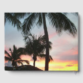 Livre D'or Sunset Palms Tropical Paysage Photographie (Verso)
