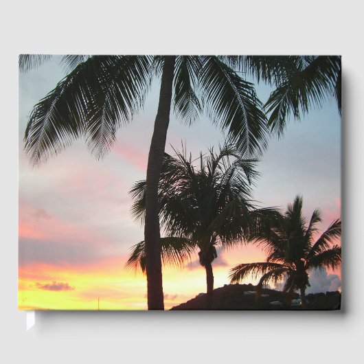 Livre D'or Sunset Palms Tropical Paysage Photographie (Recto)