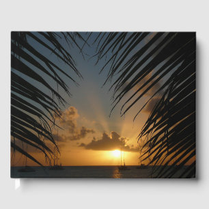 Livre D'or Sunset Through Palm Fronds