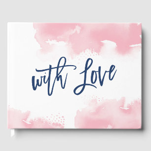 Livre D'or SUPPORT SPÉCIAL Aquarelle rose mignonne