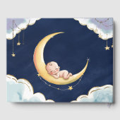 Livre D'or Sur la lune Bébé Baby shower à thème céleste (Verso)