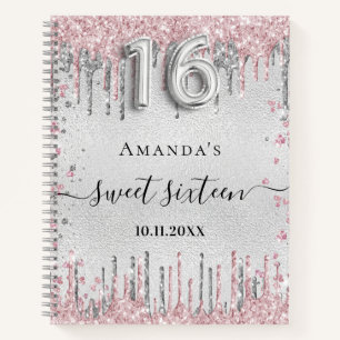 Livre d'or Sweet 16 Ans parties scintillant rose a