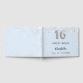 Livre D'or Sweet 16 bébé bleu argent éclat (Complet)