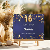 Livre D'or Sweet 16 étoiles bleu marine