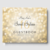 Livre D'or Sweet 16 Party Guestbook Gold Parties scintillant  (Recto)