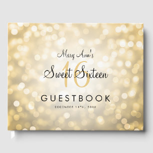 Livre D'or Sweet 16 Party Guestbook Gold Parties scintillant 