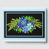 Livre D'or Sweet, Mariage Floral Bleu Pays, Réception (Verso)