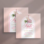 Livre D'or Sweet petals and prosecco blush gold guest book