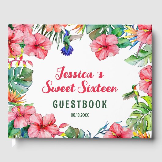 Livre D'or Sweet sixteen hawaïen tropical (Recto)