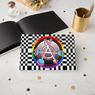 Livre D'or Symbole de l'anarchie du genre, emblème sur damier