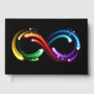 Livre D'or Symbole de l'infini des comètes arc-en-ciel