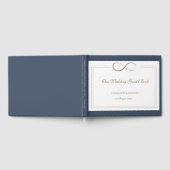 Livre D'or Symbole d'infini Blanc Marine Bleu Élégant mariage (Complet)