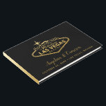 Livre D'or SYMBOLE Élégant Gold Las Vegas<br><div class="desc">Chic, moderne et élégant or Las Vegas Mariage Sign mariage livre d'or est magnifique pour les mariages de destination Vegas! ・ ・ ・ ・ ・ ・ ・ ・ Cliquer PLUS loin sur la PERSONNALISER pour modifier la couleur, les polices et l'agencement du texte de l'arrière - plan. ! ・ ・...</div>