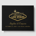 Livre D'or SYMBOLE Élégant Gold Las Vegas<br><div class="desc">Chic, moderne et élégant or Las Vegas Mariage Sign mariage livre d'or est magnifique pour les mariages de destination Vegas! ・ ・ ・ ・ ・ ・ ・ ・ Cliquer PLUS loin sur la PERSONNALISER pour modifier la couleur, les polices et l'agencement du texte de l'arrière - plan. ! ・ ・...</div>