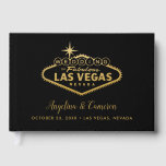 Livre D'or SYMBOLE Élégant Gold Las Vegas<br><div class="desc">Chic, moderne et élégant or Las Vegas Mariage Sign mariage livre d'or est magnifique pour les mariages de destination Vegas! ・ ・ ・ ・ ・ ・ ・ ・ Cliquer PLUS loin sur la PERSONNALISER pour modifier la couleur, les polices et l'agencement du texte de l'arrière - plan. ! ・ ・...</div>