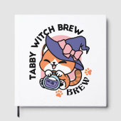 Livre D'or Tabby Witch Brew – Cute Halloween Cat Design (Recto)