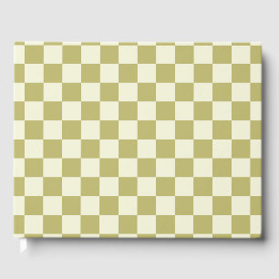 Livre D'or Tablier en kaki foncé et beige